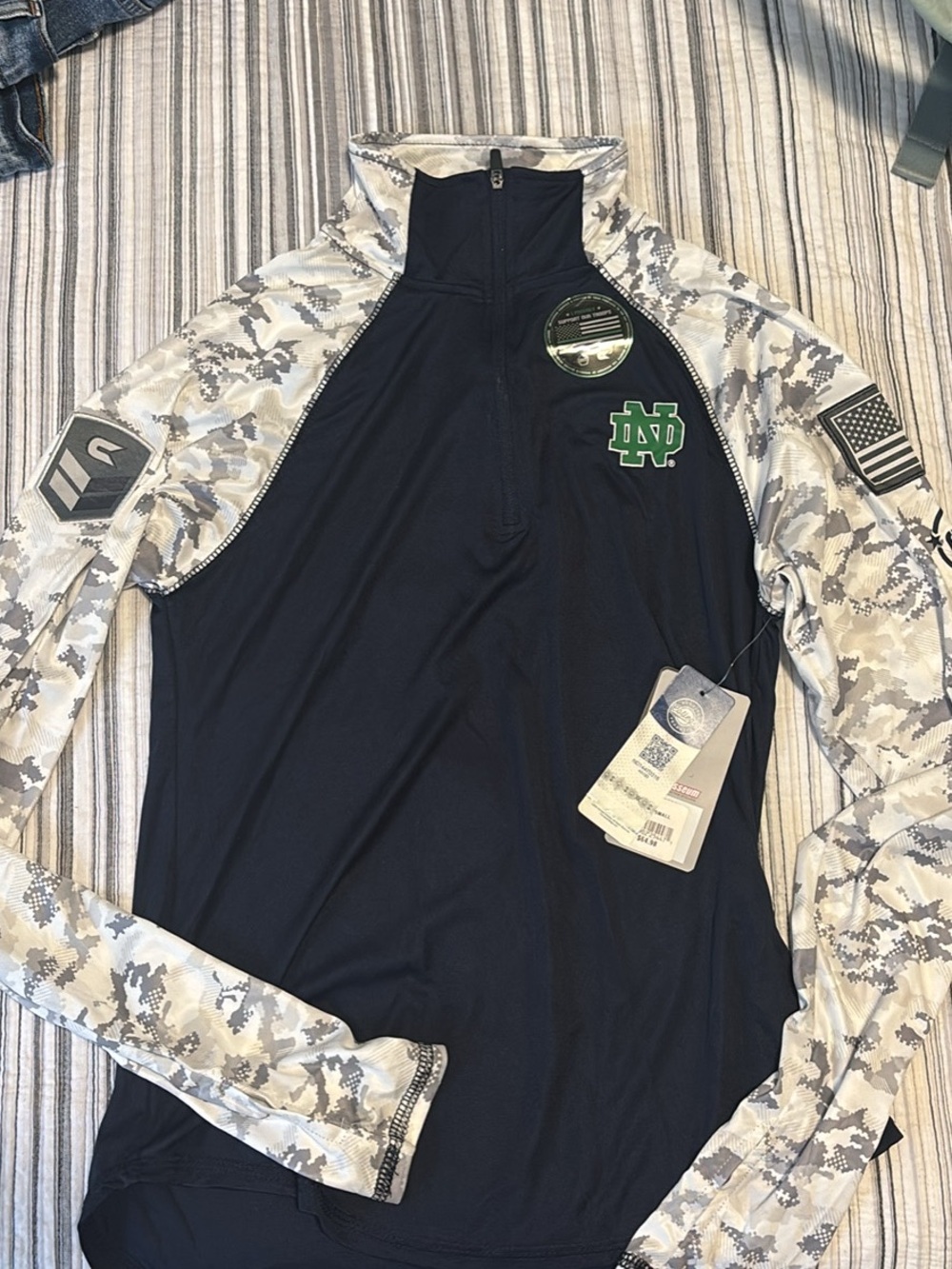 Notre Dame women’s ' Navy Half-Zip Performance Top